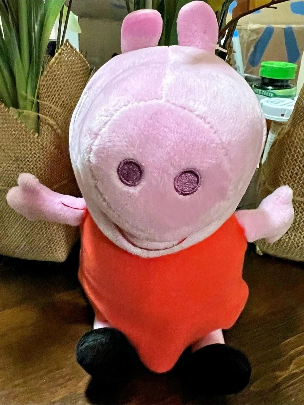 Peppa Pig Plush Toy in Red Dress, 8 inch